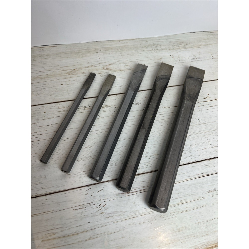 Vintage BALTIMORE Tools 5 pc Cold Chisel Set No. 900 Made in USA COMPLETE - Picture 8 of 14